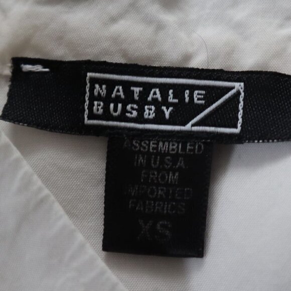 Natalie Busby White Button Down Blouse Size XS - Picture 7 of 7